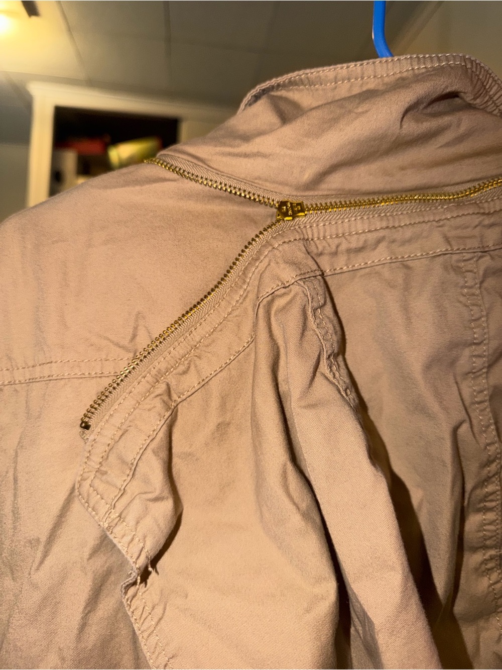 GUESS Women's Khaki Utility Jacket with Hood - Picture 9 of 11